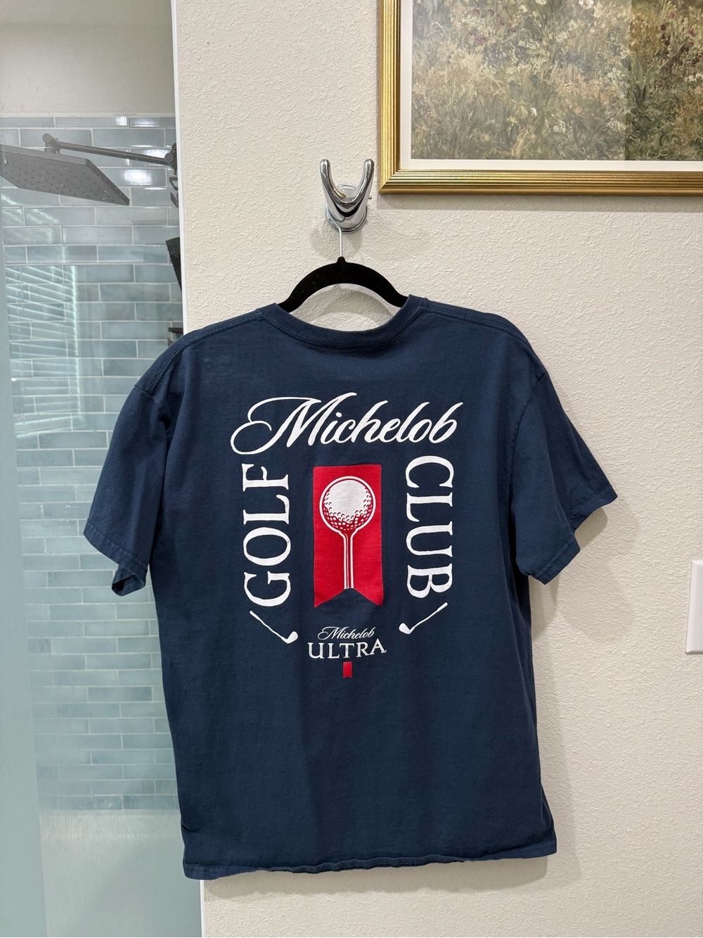 Men’s Michelob Ultra Golf Club Graphic Beer T-Shirt - Large 100% Cotton